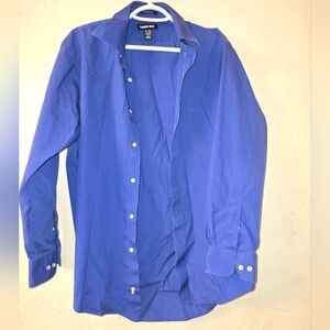 Men's Blue Button-Up Shirt